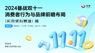 【实用便利赛道】2024备战双十一：消费者行为与品牌前瞻布局