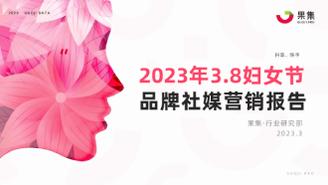 【果集·行研】2023年3.8妇女节品牌社媒营销报告
